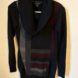 Le Chateau Women's Black Cowl Neck Sweater